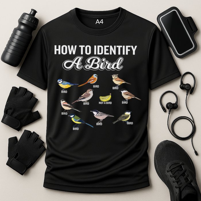 Funny Bird Watcher How To Identify A Bird Unique Birder Performance Shirt
