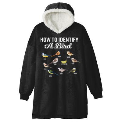 Funny Bird Watcher How To Identify A Bird Unique Birder Hooded Wearable Blanket