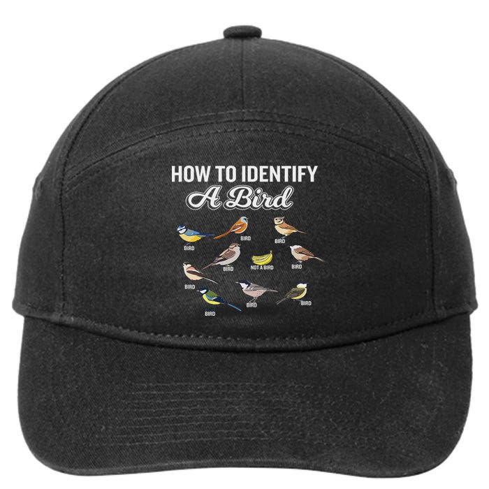 Funny Bird Watcher How To Identify A Bird Unique Birder 7-Panel Snapback Hat