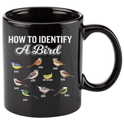 Funny Bird Watcher How To Identify A Bird Unique Birder 11oz C Handle Ceramic Mug