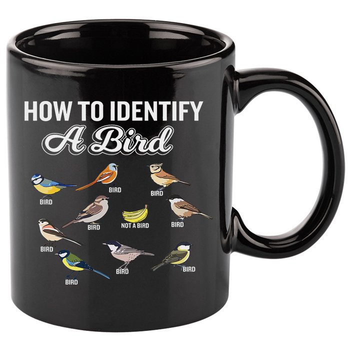 Funny Bird Watcher How To Identify A Bird Unique Birder 11oz C Handle Ceramic Mug