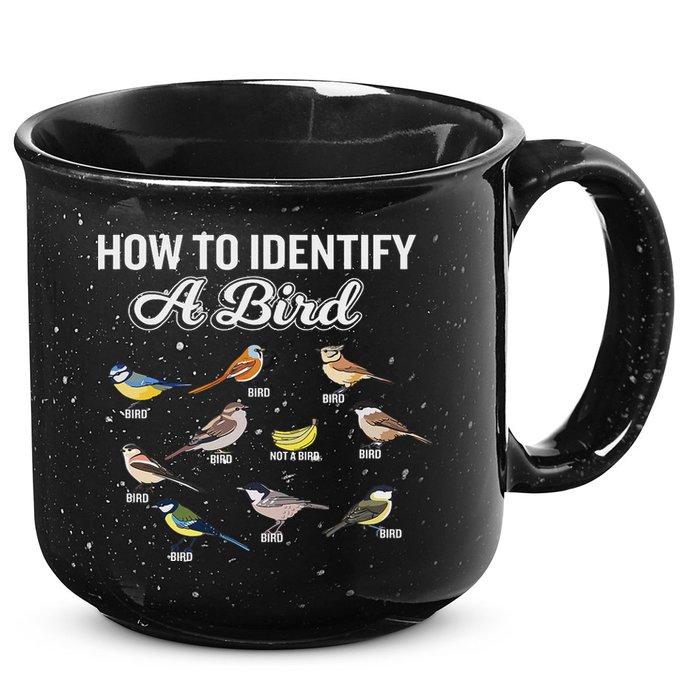 Funny Bird Watcher How To Identify A Bird Unique Birder 15oz Campfire Ceramic Mug