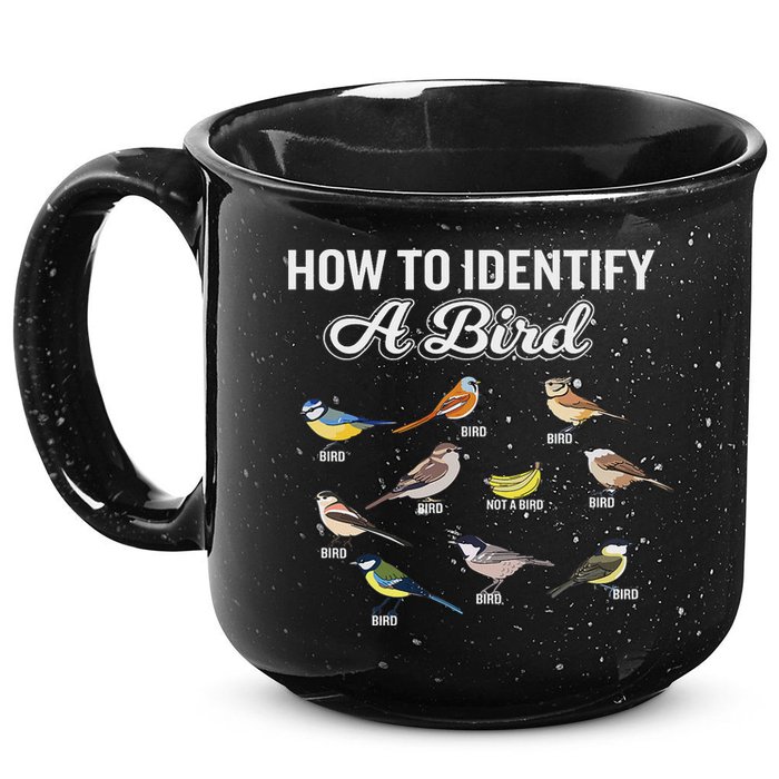 Funny Bird Watcher How To Identify A Bird Unique Birder 15oz Campfire Ceramic Mug