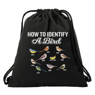 Funny Bird Watcher How To Identify A Bird Unique Birder Drawstring Bag