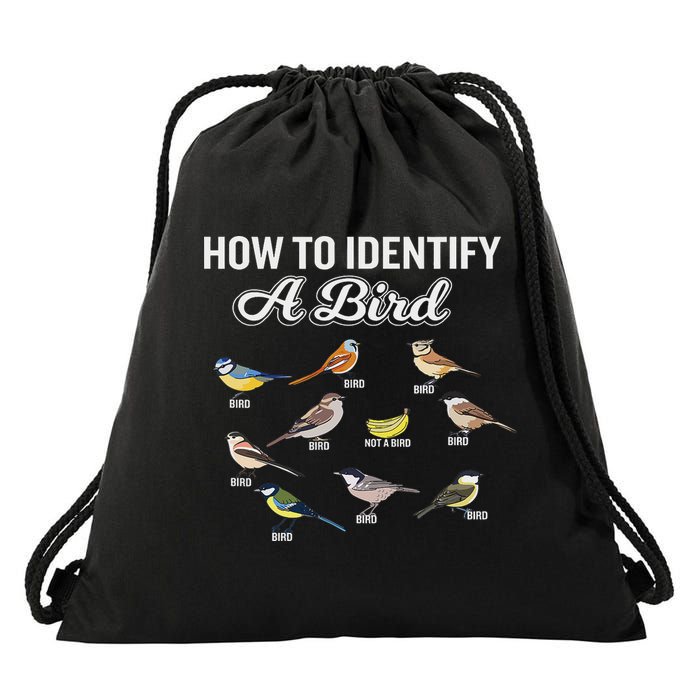 Funny Bird Watcher How To Identify A Bird Unique Birder Drawstring Bag