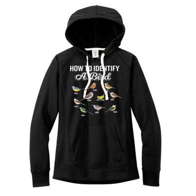 Funny Bird Watcher How To Identify A Bird Unique Birder Women's Fleece Hoodie