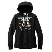 Funny Bird Watcher How To Identify A Bird Unique Birder Women's Fleece Hoodie