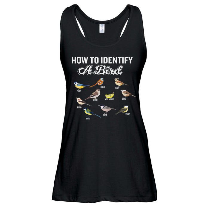 Funny Bird Watcher How To Identify A Bird Unique Birder Ladies Essential Flowy Tank