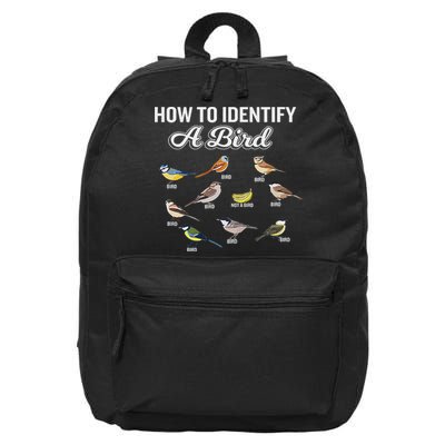 Funny Bird Watcher How To Identify A Bird Unique Birder 16 in Basic Backpack