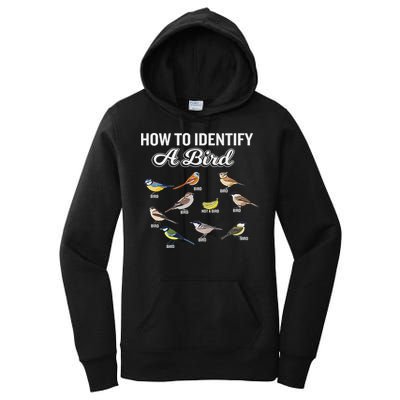 Funny Bird Watcher How To Identify A Bird Unique Birder Women's Pullover Hoodie