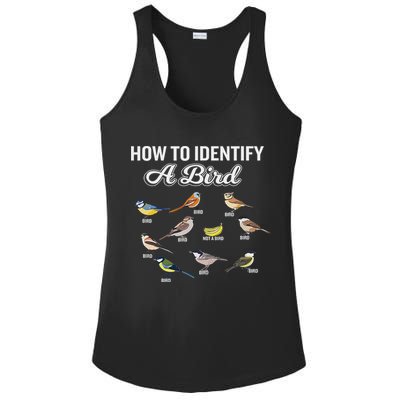 Funny Bird Watcher How To Identify A Bird Unique Birder Ladies PosiCharge Competitor Racerback Tank