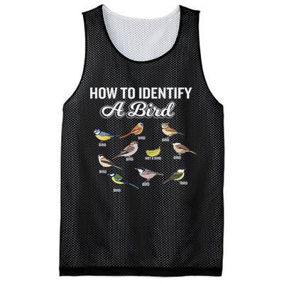 Funny Bird Watcher How To Identify A Bird Unique Birder Mesh Reversible Basketball Jersey Tank
