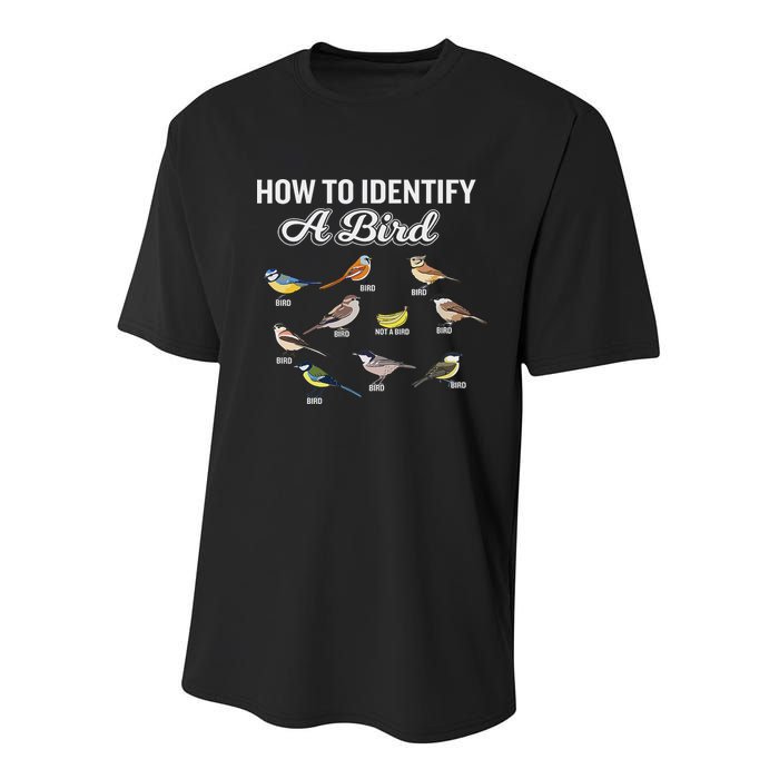Funny Bird Watcher How To Identify A Bird Unique Birder Youth Performance Sprint T-Shirt