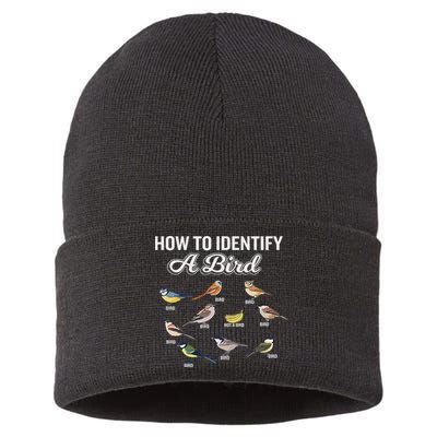 Funny Bird Watcher How To Identify A Bird Unique Birder Sustainable Knit Beanie