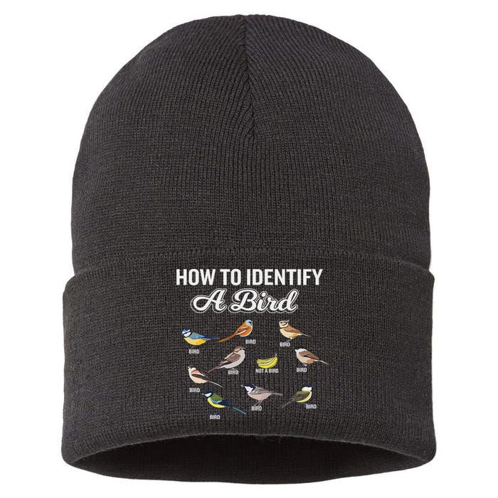 Funny Bird Watcher How To Identify A Bird Unique Birder Sustainable Knit Beanie