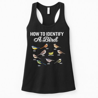Funny Bird Watcher How To Identify A Bird Unique Birder Womens Tank Top