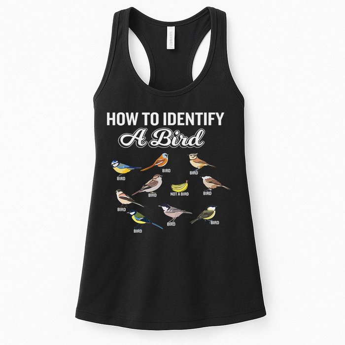 Funny Bird Watcher How To Identify A Bird Unique Birder Womens Tank Top