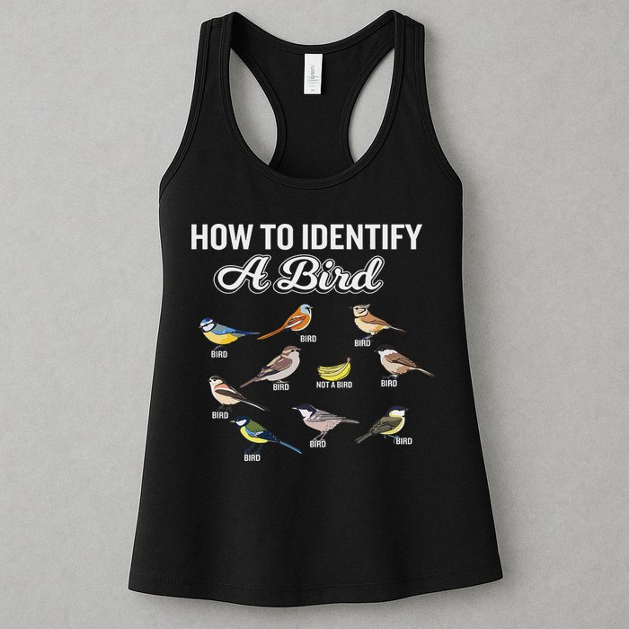 Funny Bird Watcher How To Identify A Bird Unique Birder Womens Tank Top