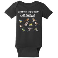 Funny Bird Watcher How To Identify A Bird Unique Birder Baby Bodysuit