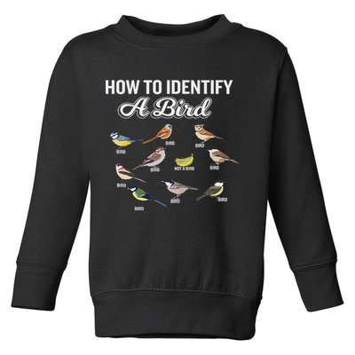 Funny Bird Watcher How To Identify A Bird Unique Birder Toddler Sweatshirt