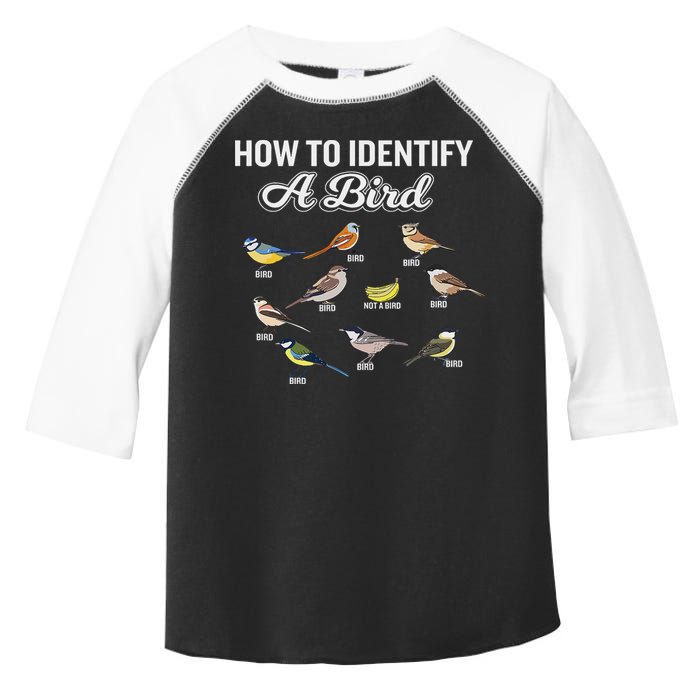 Funny Bird Watcher How To Identify A Bird Unique Birder Toddler Fine Jersey T-Shirt