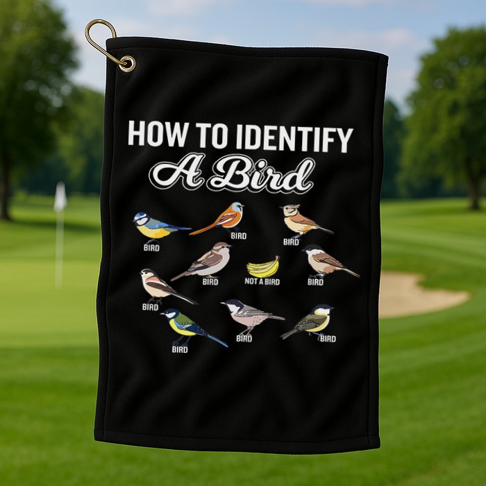 Funny Bird Watcher How To Identify A Bird Unique Birder Golf Towel