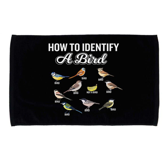 Funny Bird Watcher How To Identify A Bird Unique Birder Microfiber Hand Towel