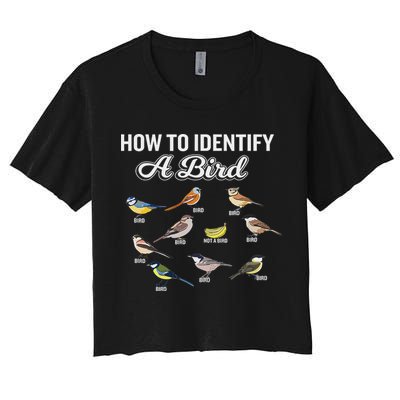 Funny Bird Watcher How To Identify A Bird Unique Birder Crop Top