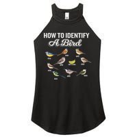 Funny Bird Watcher How To Identify A Bird Unique Birder Women's Perfect Tri Rocker Tank