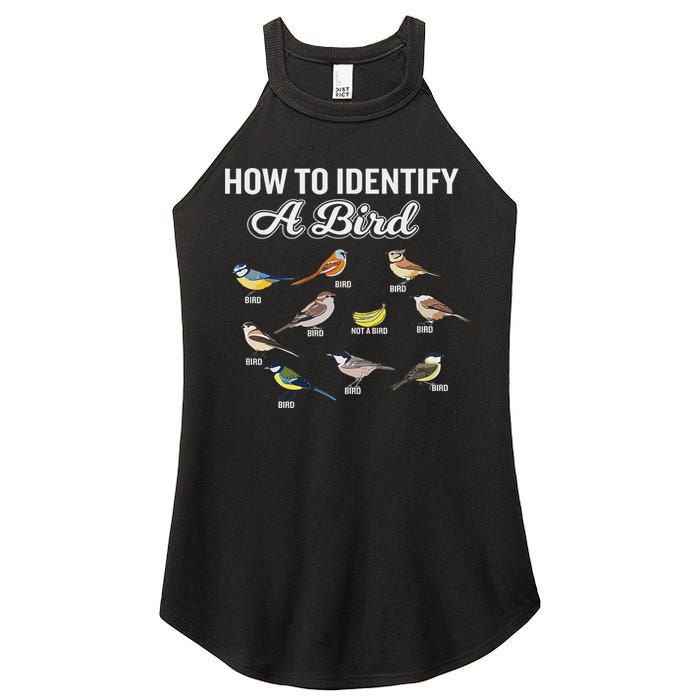 Funny Bird Watcher How To Identify A Bird Unique Birder Women's Perfect Tri Rocker Tank