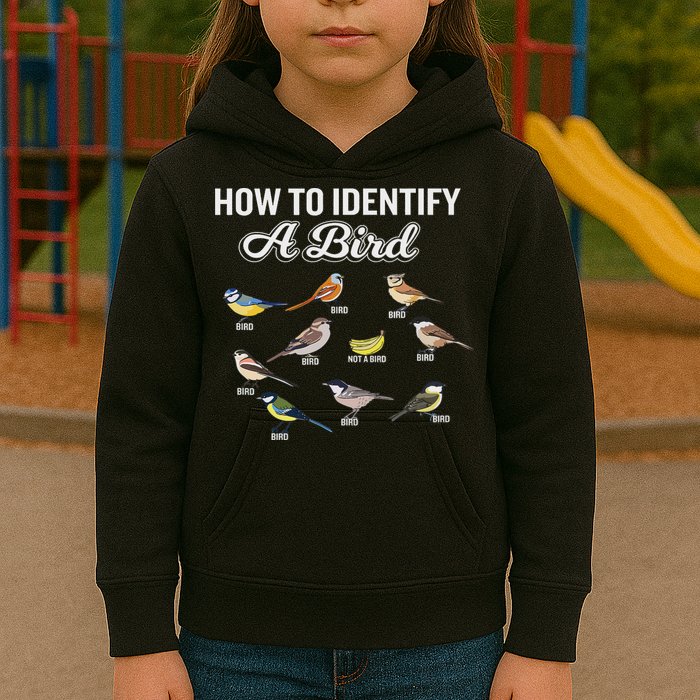 Funny Bird Watcher How To Identify A Bird Unique Birder Kids Hoodie