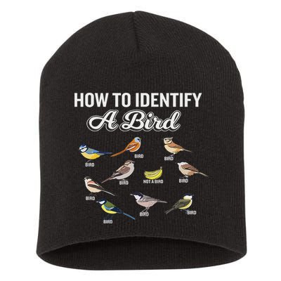 Funny Bird Watcher How To Identify A Bird Unique Birder Short Acrylic Beanie
