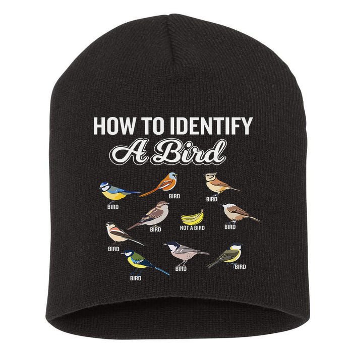 Funny Bird Watcher How To Identify A Bird Unique Birder Short Acrylic Beanie