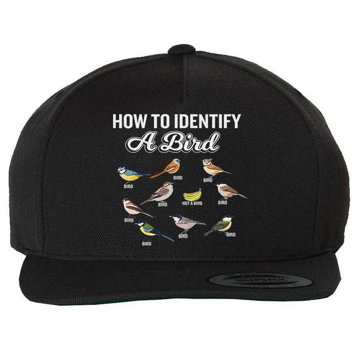 Funny Bird Watcher How To Identify A Bird Unique Birder Wool Snapback Cap