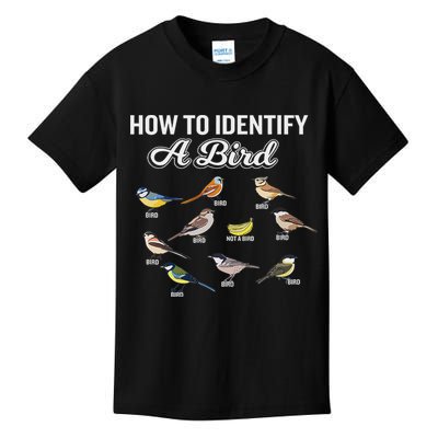 Funny Bird Watcher How To Identify A Bird Unique Birder Kids T-Shirt