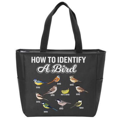 Funny Bird Watcher How To Identify A Bird Unique Birder Zip Tote Bag