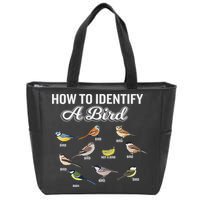 Funny Bird Watcher How To Identify A Bird Unique Birder Zip Tote Bag