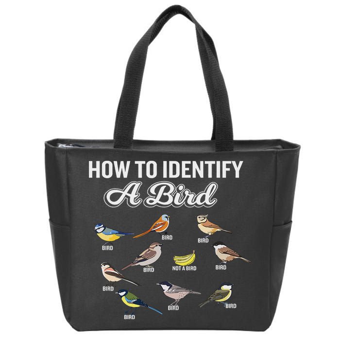 Funny Bird Watcher How To Identify A Bird Unique Birder Zip Tote Bag
