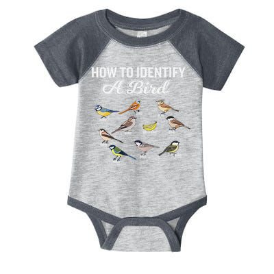 Funny Bird Watcher How To Identify A Bird Unique Birder Infant Baby Jersey Bodysuit