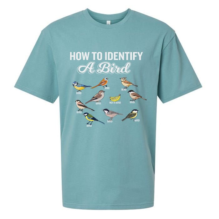 Funny Bird Watcher How To Identify A Bird Unique Birder Sueded Cloud Jersey T-Shirt