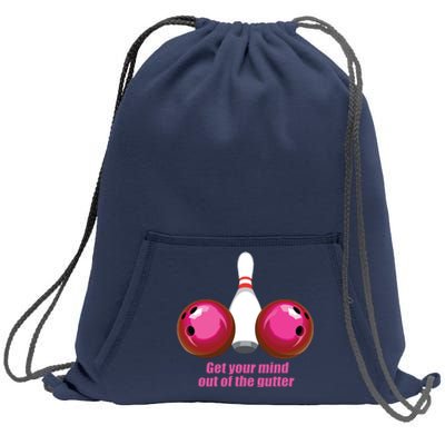 Funny Bowling Women Mind Out Of The Gutter Sweatshirt Cinch Pack Bag