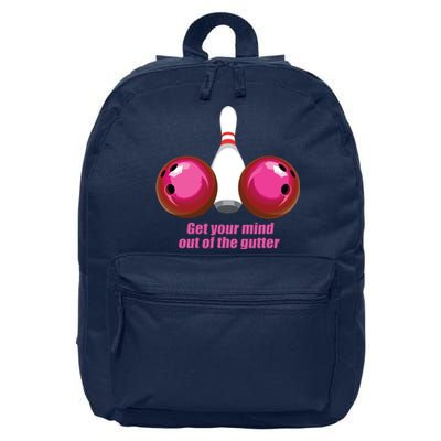 Funny Bowling Women Mind Out Of The Gutter 16 in Basic Backpack