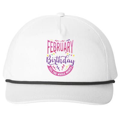 February Birthday Wo Funny February is my Birthday Snapback Five-Panel Rope Hat