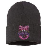 February Birthday Wo Funny February is my Birthday Sustainable Knit Beanie