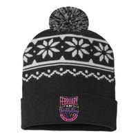 February Birthday Wo Funny February is my Birthday USA-Made Snowflake Beanie