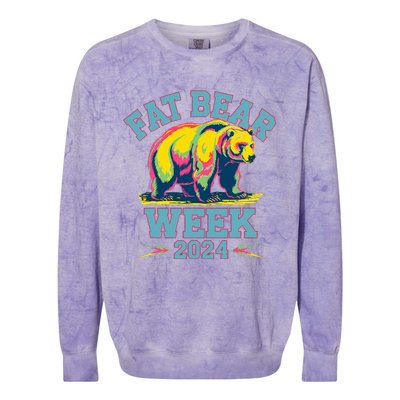 Fat Bear Week 2024 Grazer Animal Lover Alaska Katmai Nature Colorblast Crewneck Sweatshirt