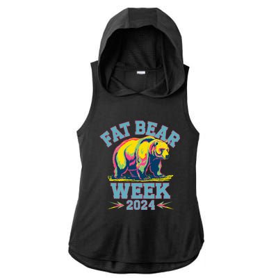 Fat Bear Week 2024 Grazer Animal Lover Alaska Katmai Nature Ladies PosiCharge Tri-Blend Wicking Draft Hoodie Tank