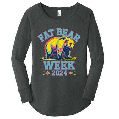 Fat Bear Week 2024 Grazer Animal Lover Alaska Katmai Nature Women's Perfect Tri Tunic Long Sleeve Shirt