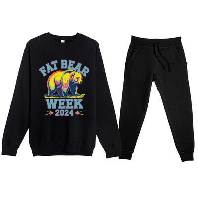 Fat Bear Week 2024 Grazer Animal Lover Alaska Katmai Nature Premium Crewneck Sweatsuit Set