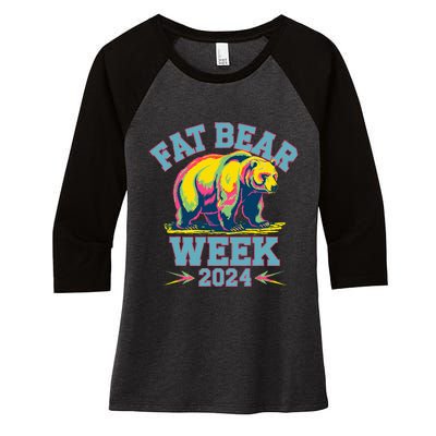 Fat Bear Week 2024 Grazer Animal Lover Alaska Katmai Nature Women's Tri-Blend 3/4-Sleeve Raglan Shirt